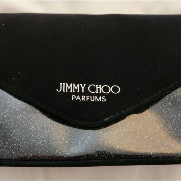 Jimmy Choo Crossbody Clutch Bag, Black and gold litter Velvet Gold Chain New - Picture 6 of 7